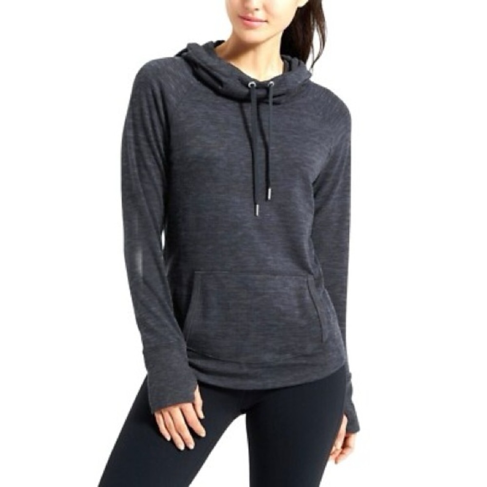 Athleta Women's Dark Gray Hoodie Top